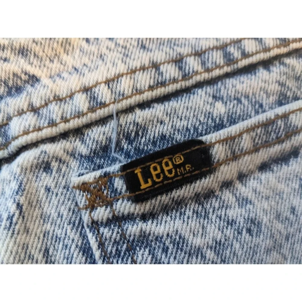 Vintage 1980 Lee Acid Wash Denim Jeans 33 x 30 Union Made Cotton USA
